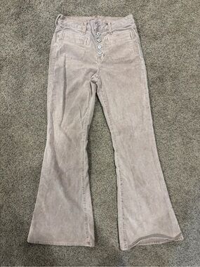 Women’s size 8 American Eagle Tan Corduroy High Waisted Bootcut jeans